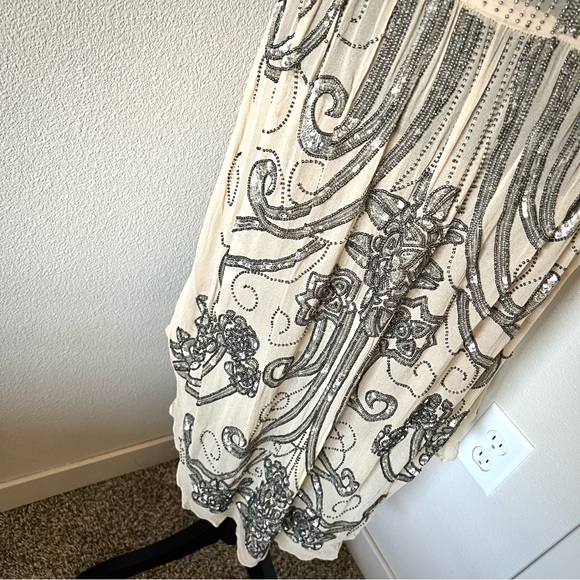 RARE • Free People X Haute Hippie Spin Me Right Round Sequin Sheer Dress • - Picture 7 of 11